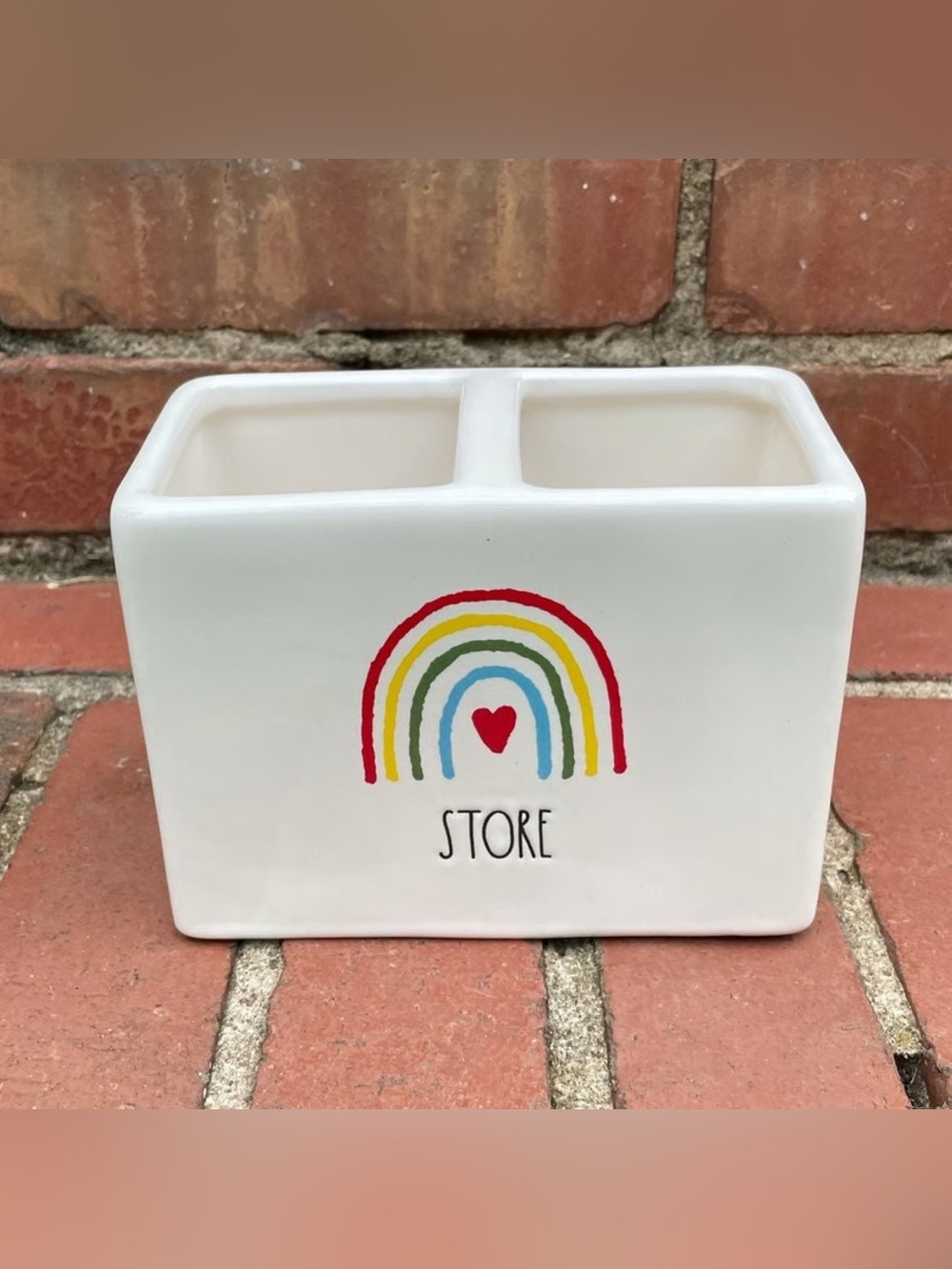 Rae Dunn Rainbow Pride Heart STORE Ceramic Holder
